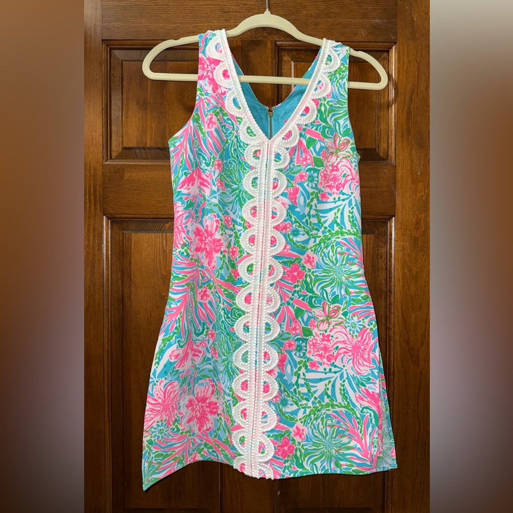 Lilly Pulitzer Pink and Blue Floral Dress